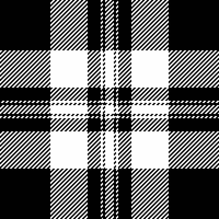 Vetor verifique o padrão de tecido de fundo têxtil plaid com um vetor de tartan de textura sem costura em cores preta e branca