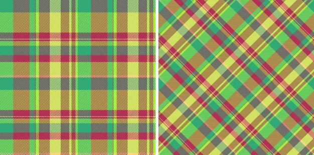 Verifique o padrão de tecido de textil de textura sem costura com um tartan vetorial de fundo quadrado Configurado em cores alimentares para moda de búfalo em look rústico