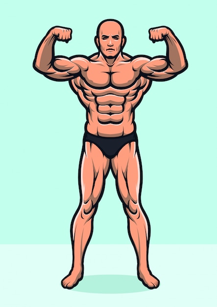 Versão de corpo inteiro forte fisiculturista