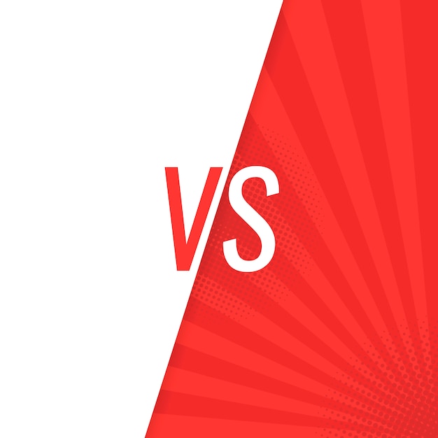 versus fundo com formas geométricas em estilo cômico