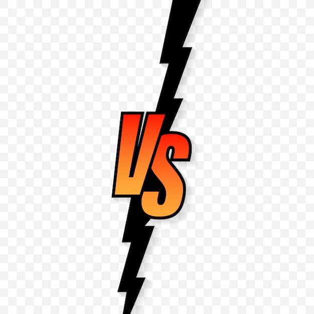 Versus logo vs letras para esportes e competição de luta.