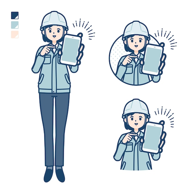 Vestuário de trabalho simples para mulhersmartphoneshowscreen
