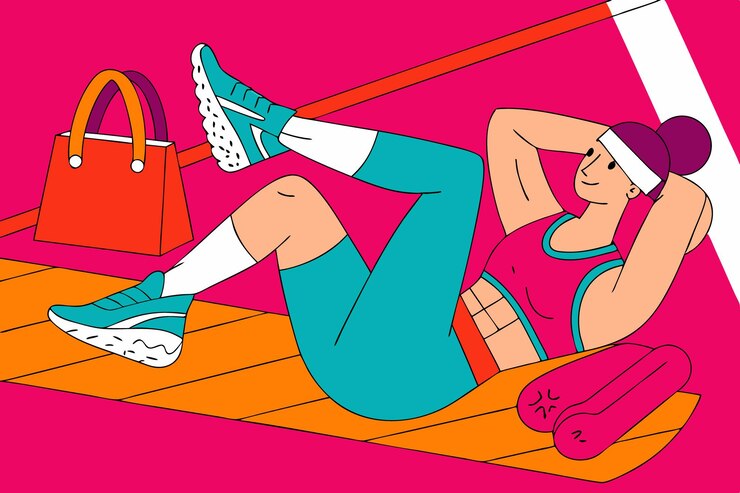 Vetor vestuário de treino moda vestuário esportivo de moda uniforme esportivo aparência de fitness atleta feminina esportista se exercitando em roupas de ginásio de moda arte de ilustração em fundo branco