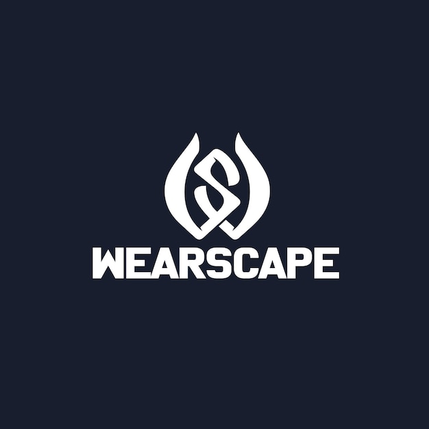 Vestuário WS Alfabético Design Criativo de Logotipo