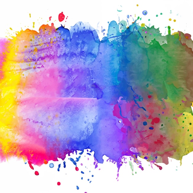 Vetor abstrato com um design colorido de respingos de aquarela