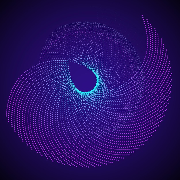 Vetor abstrato fundo espiral de meio-tom