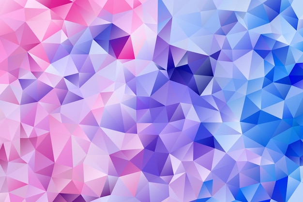Vetor abstrato multicolorido de triângulos geométricos de efeito