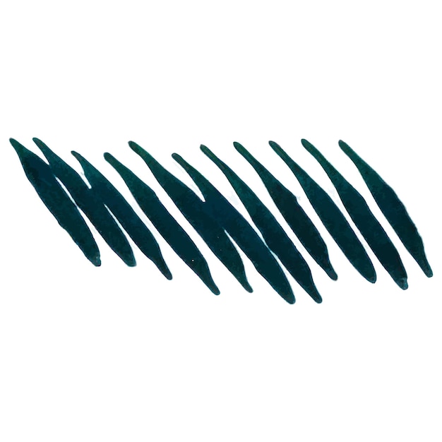 Vetor aquarela pintada pincelada elemento de design desenhado à mão isolado em fundo branco
