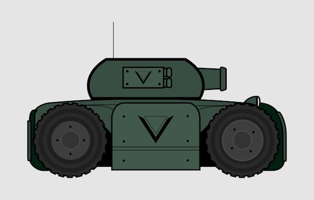 Vetor vetor atualizado do modelo do tanque de batalha