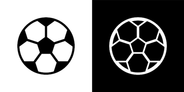 vetor bola de futebol em preto e branco