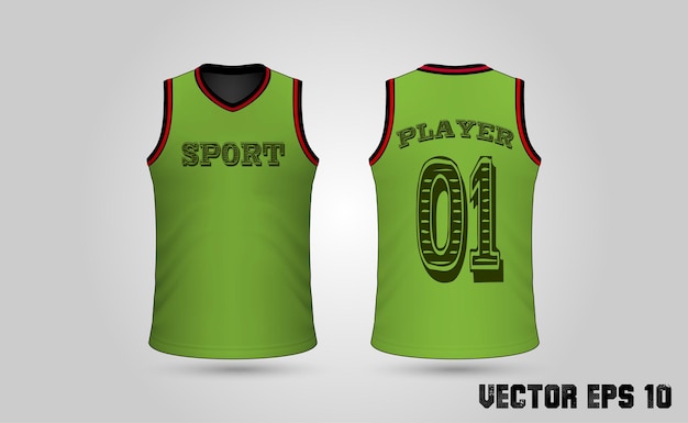 Vetor vetor camiseta uniforme de basquete simples