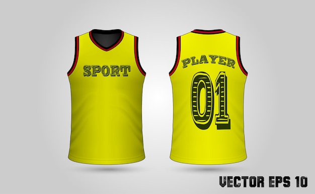 Vetor camiseta uniforme de basquete simples