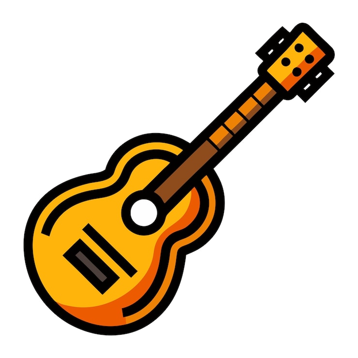 Vetor vetor cativante de ilustração de guitarra