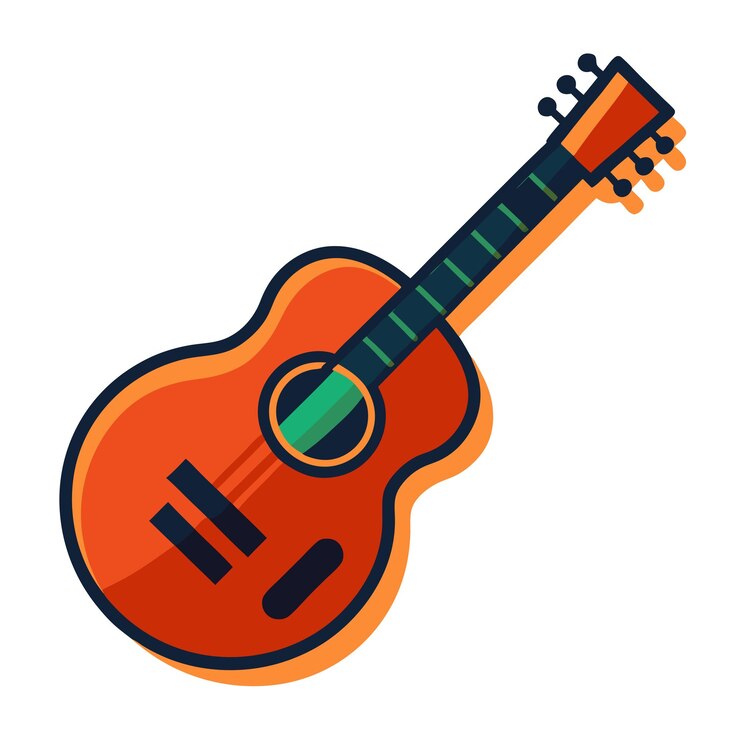 Vetor vetor cativante de ilustração de guitarra