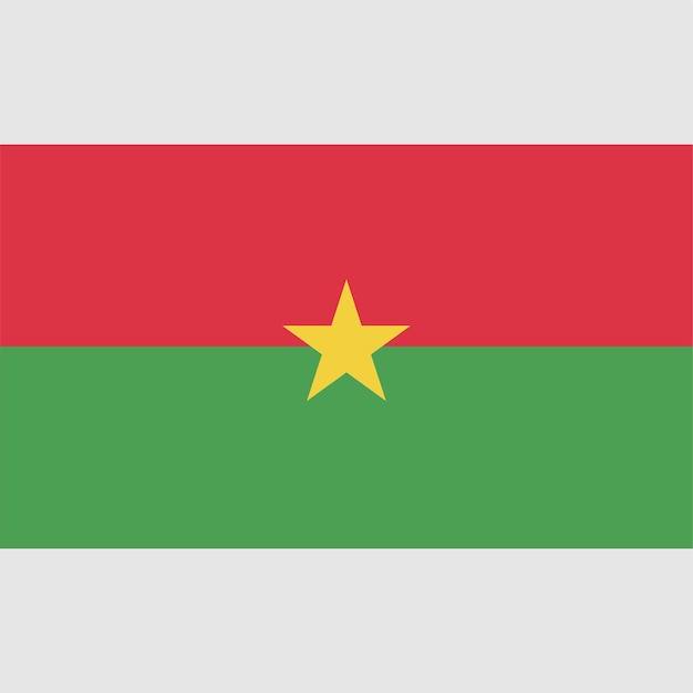 Vetor da bandeira do país de Burkina Faso e arquivo JPG