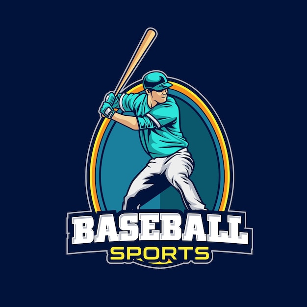 Vetor da equipe do logotipo do distintivo de beisebol