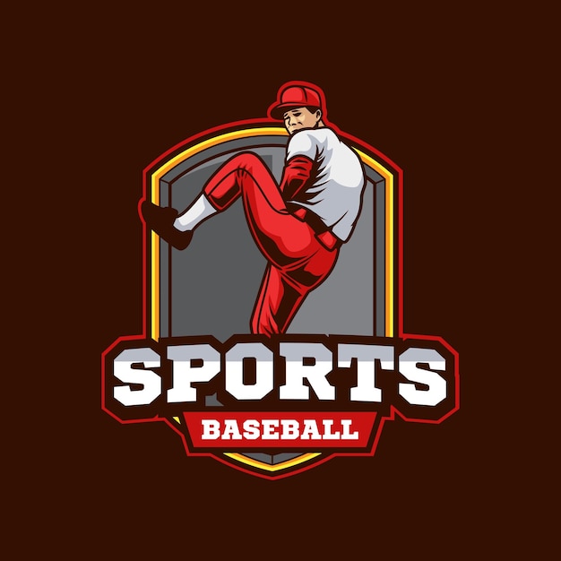 Vetor da equipe do logotipo do distintivo de beisebol