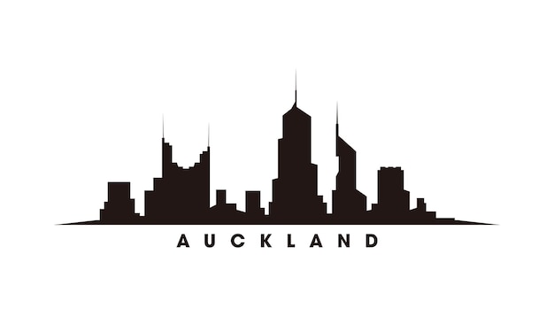 Vetor da silhueta do horizonte de Auckland