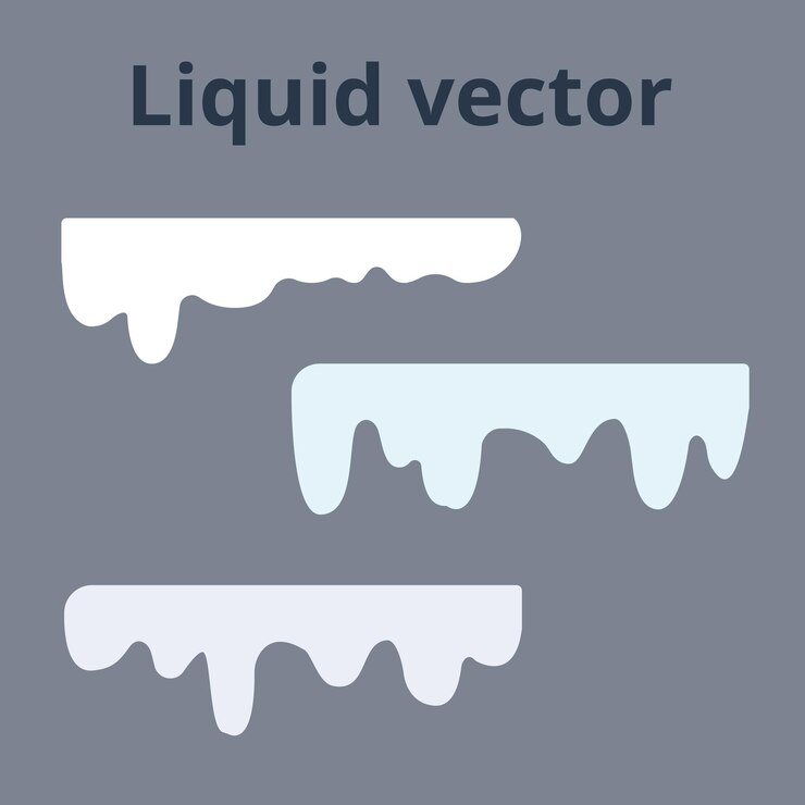 Vetor vetor de 3 cores de gotejamento líquido