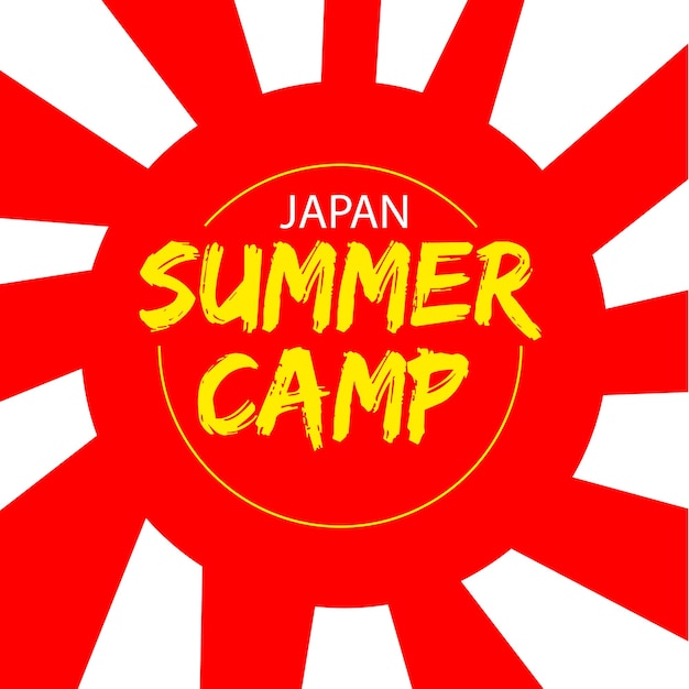 Vetor de acampamento de verão japonês