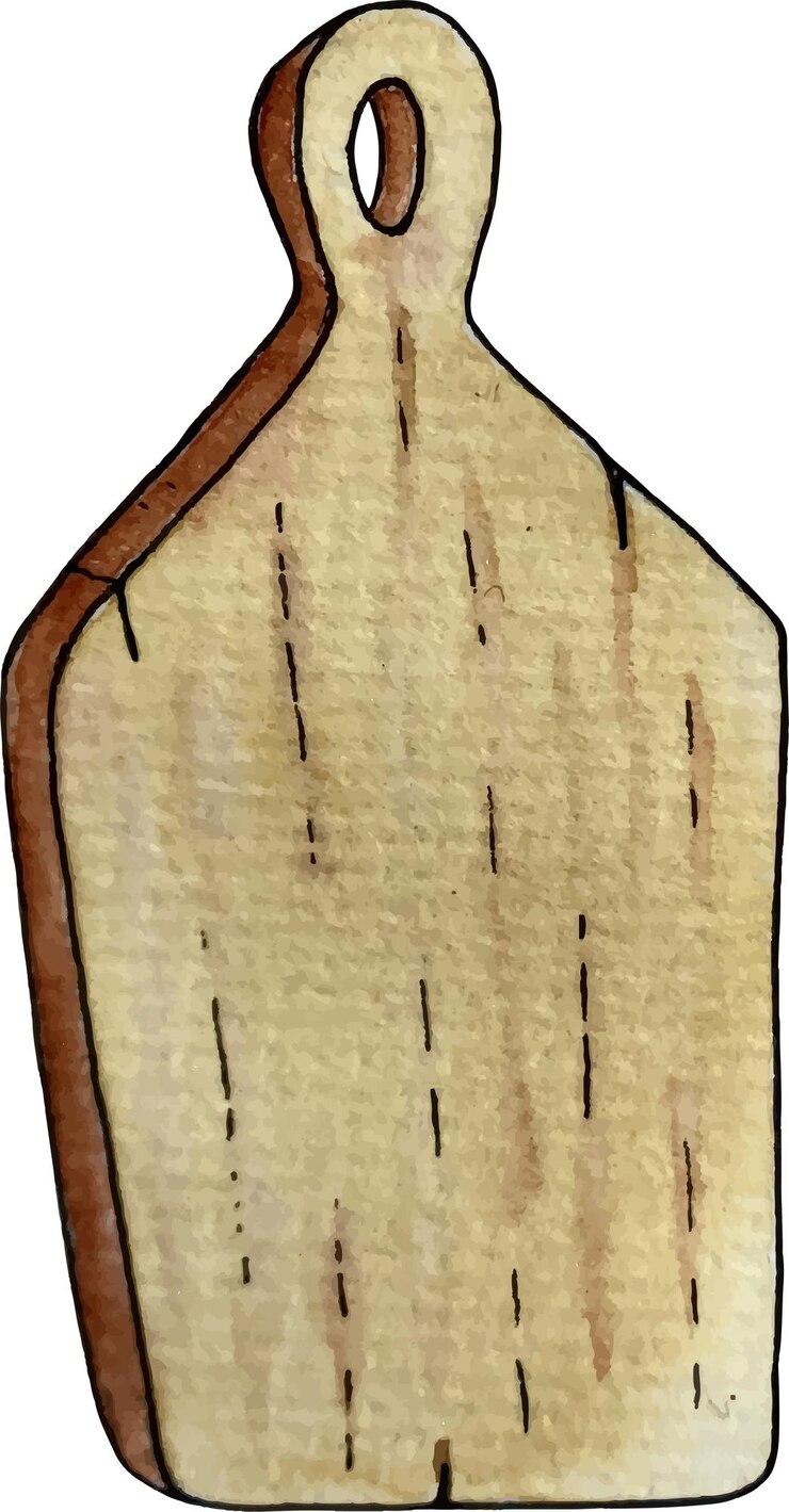 Vetor vetor de aquarela de tábua de cortar