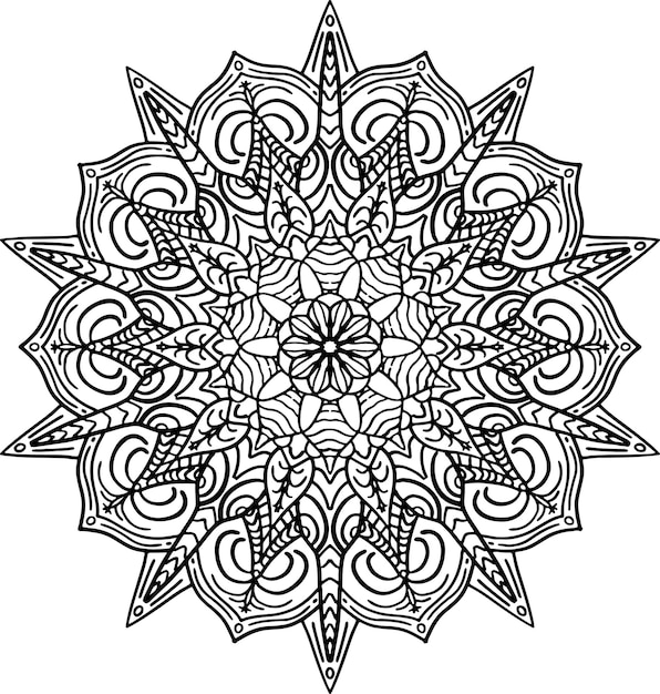 Vetor vetor de arte mandala