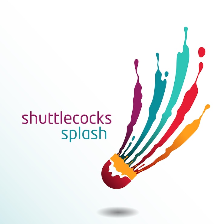 Vetor vetor de badminton splash