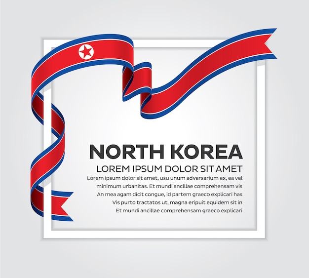 Vetor de bandeira da coreia do norte