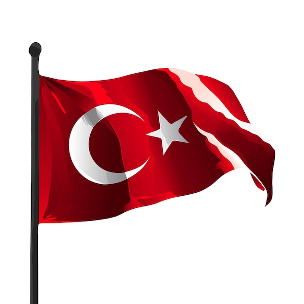 Vetor de bandeira da turquia