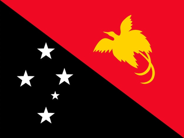 Vetor vetor de bandeira de papua nova guiné