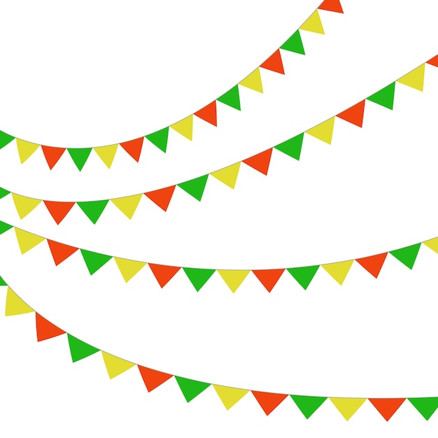 Vetor vetor de bandeiras para seu design de festa eps10