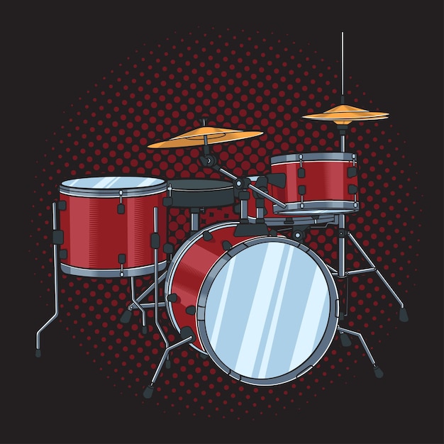 Vetor vetor de bateria ilustração vetorial de um instrumento musical que toca do jeito que toca eps 10