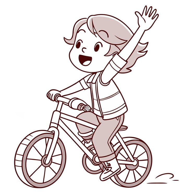 Vetor vetor de bicicleta de desenho animado