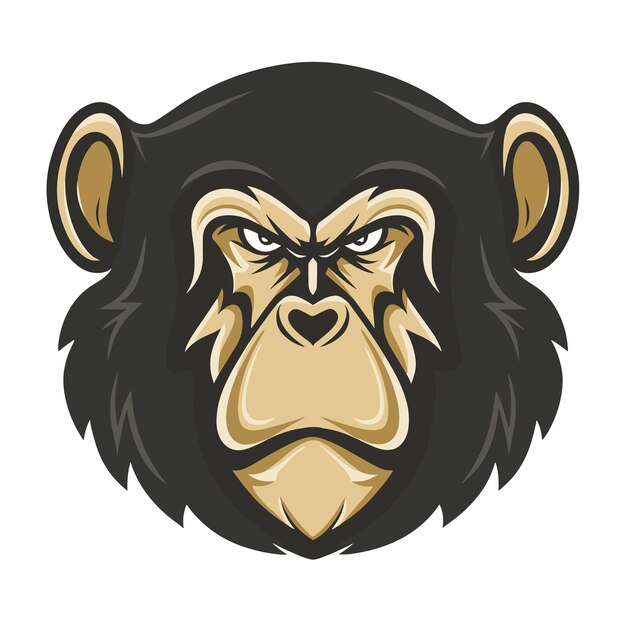 Vetor de cabeça de leão vetor de macaco vetor de ilustração vetor de logotipo ícone de mascote logotipo vetor animal