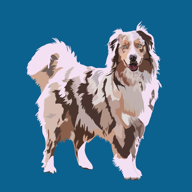 Vetor vetor de cachorro em fundo branco