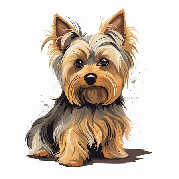 Vetor vetor de cachorro yorkshire terrier