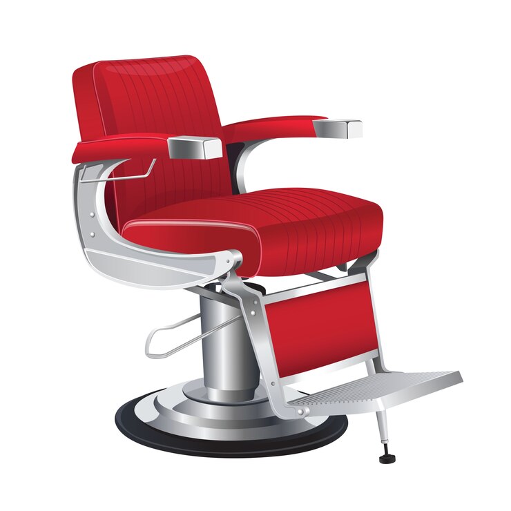 Vetor vetor de cadeira de barbeiro vermelho