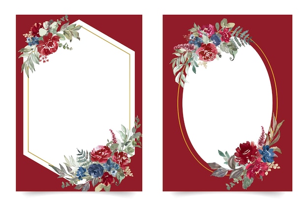 vetor de cama Convite floral convite salve a data cartão design moderno jardim rosa vermelha flor bu