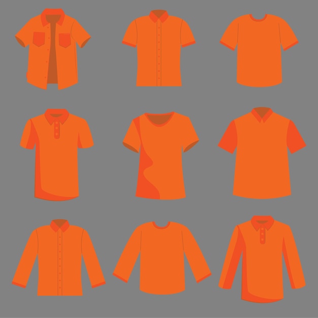 Vetor vetor de camiseta laranja