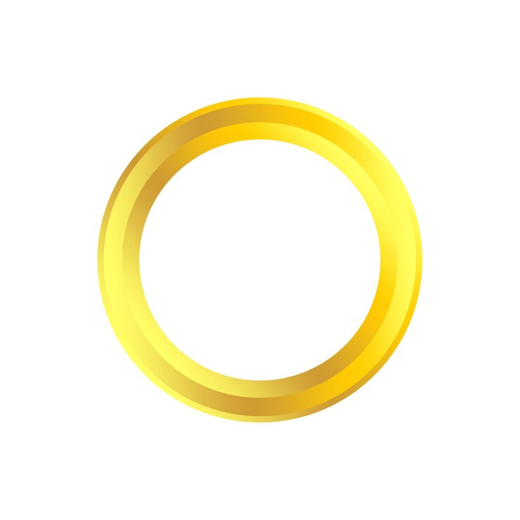 Vetor vetor de círculo de anel dourado