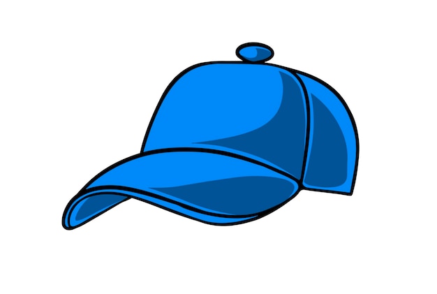 Vetor de clipart de boné azul