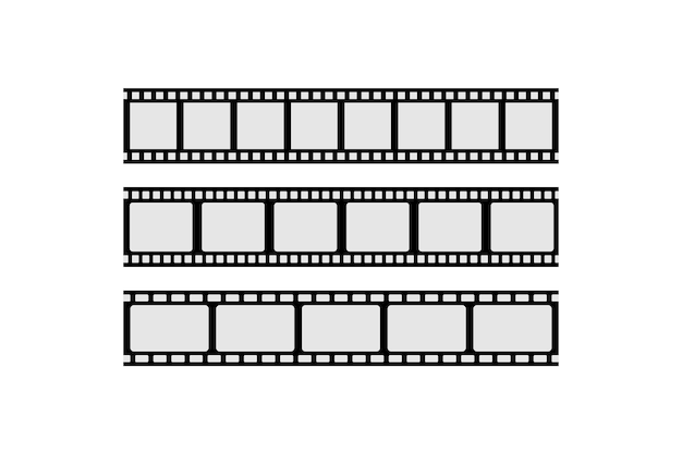 Vetor de coleção de listras de filme para produções de cinema