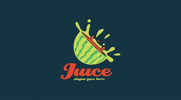 Vetor vetor de conceito de design de logotipo de suco de frutas frescas