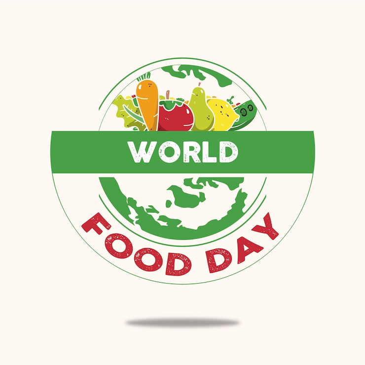 Vetor vetor de conceito de dia mundial da comida plana