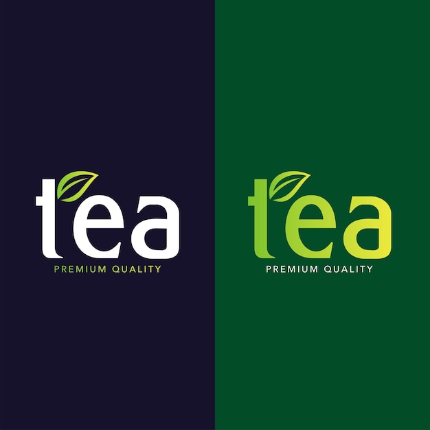 vetor de conceito de logotipo de chá