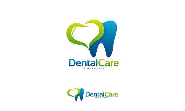 Vetor de conceito de projetos de logotipo de atendimento odontológico, modelo de logotipo family dental