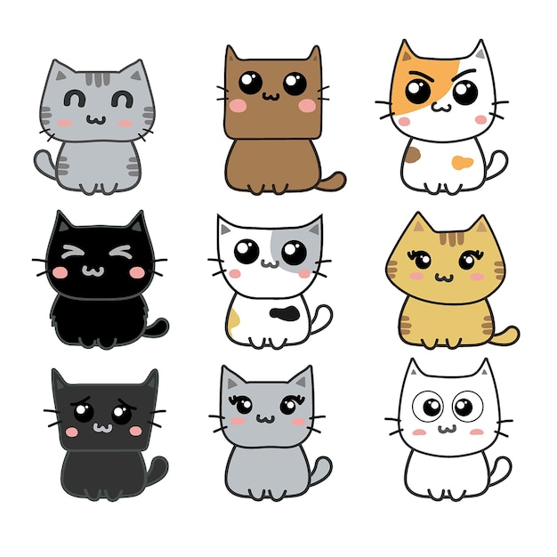 Jogo Do Gato Da Vaquinha Dos Desenhos Animados. Gatos Engraçados Ilustração  do Vetor - Ilustração de objeto, macio: 24034582