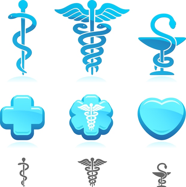 Vetor vetor de conjunto de símbolos médicos