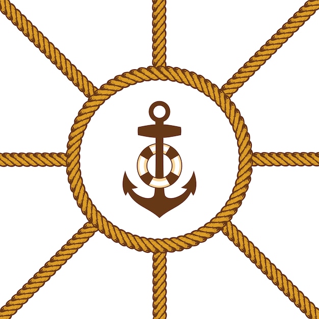 vetor de corda de lasa de marinheiro