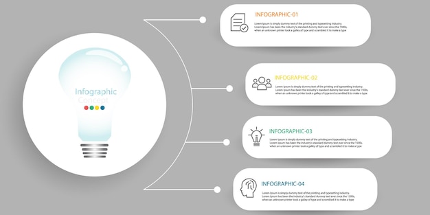 Vetor de dados de forma de hexágono infográfico Conceito de processo de modelo Passo para estratégia e informações